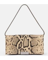 Jil Sander - Carnet Snake-Effect Leather Clutch - Lyst