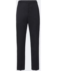 Saint Laurent - Wool Gabardine Straight Pants - Lyst