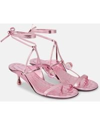 Jimmy Choo - Zyra 50 Metallic Leather Sandals - Lyst