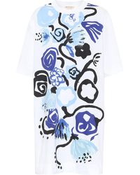 Marni Minikleid aus Baumwolle - Weiß