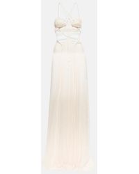 Nensi Dojaka - Bridal Cutout Silk Chiffon Gown - Lyst