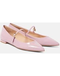Gianvito Rossi - Mary-Jane-Ballerinas Ribbon Jane 05 Aus Lackleder - Lyst