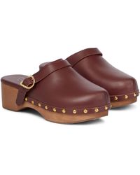 Ancient Greek Sandals Leder Clogs Classic Closed aus Leder in Braun Damen Schuhe Absätze Clogs 