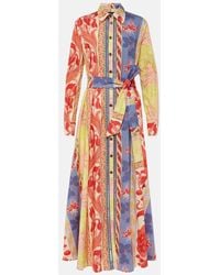 Etro - Printed Cotton-Blend Shirt Dress - Lyst