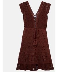 Anna Kosturova - Vestido Corto Jennifer En Croche De Algodon - Lyst