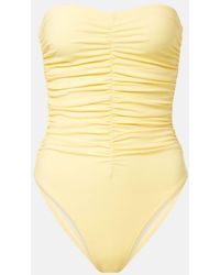 Karla Colletto - Ruched Bandeau Swimsuit - Lyst