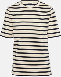 Jil Sander - Striped Cotton Jersey T-shirt - Lyst