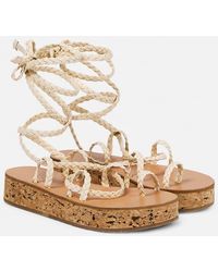 Ancient Greek Sandals - Caryatis Leather Platform Sandals - Lyst