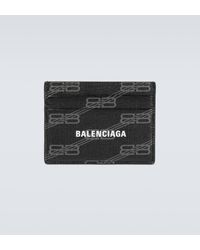 Balenciaga - Porte-cartes en cuir a logo - Lyst