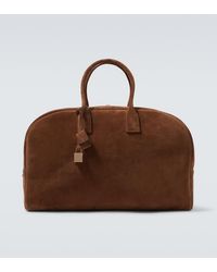 Saint Laurent - Large Suede Duffel Bag - Lyst