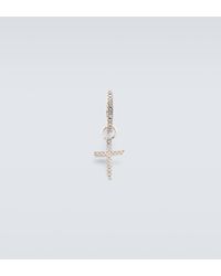 Mateo - 14Kt Single Hoop Earring With Diamonds - Lyst