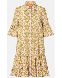 La DoubleJ - Choux Floral Cotton Poplin Shirt Dress - Lyst