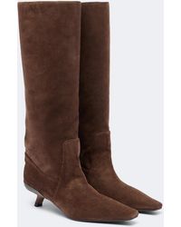 Brunello Cucinelli - Monili Suede Knee-High Boots - Lyst