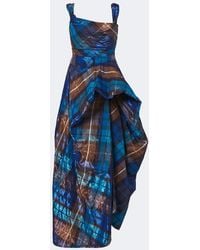 Vivienne Westwood - Chichi Draped Plaid Maxi Dress - Lyst
