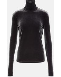 Proenza Schouler - Label Velvet Turtleneck Top - Lyst