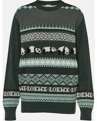 Loewe - + Suna Fujita Intarsia Wool-blend Sweater - Lyst