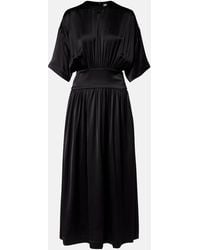 TOTEME - Silk And Cotton Satin T-Shirt Dress - Lyst