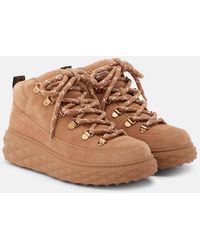 Jimmy Choo - Diamond Maxi Suede Hiking Boots - Lyst