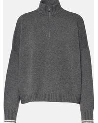 Brunello Cucinelli - Wool And Silk-blend Half-zip Sweater - Lyst