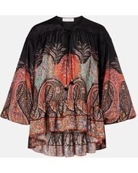 Zimmermann - 'Rhiannon Ruffle Billow' Silk Blouse - Lyst