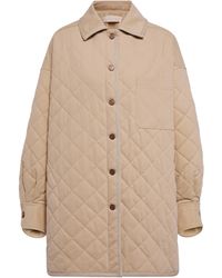 See By Chloé Quilted Cotton-blend Shirt Jacket - Natural