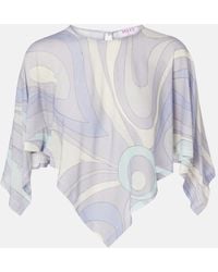 PUCCI - Cropped-Top Orchidee Aus Einem Wollgemisch - Lyst