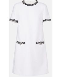 Valentino - Embellished Tweed Minidress - Lyst