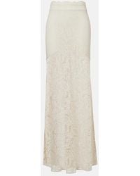 Alexandra Miro - Juniper Semi-Sheer Lace Maxi Skirt - Lyst