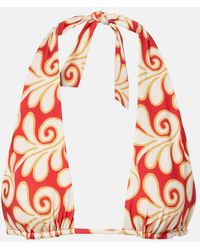 Cala De La Cruz - Priscilla Printed Bikini Top - Lyst