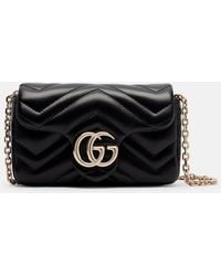 Gucci - Gg Marmont Mini Leather Shoulder Bag - Lyst