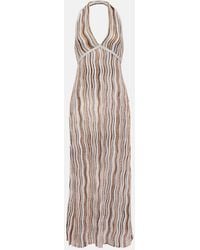 Missoni - Sequined Halterneck Maxi Dress - Lyst