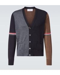 Thom Browne - Fun 'multicolor Virgin Wool Cardigan - Lyst