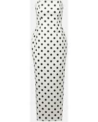 Posse - Romeo Polka-Dot Linen Maxi Dress - Lyst