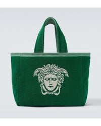 Versace - Medusa Cotton-Terry Jacquard Tote Bag - Lyst