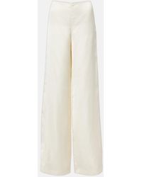 Ralph Lauren - Satin Wide-Leg Pants - Lyst