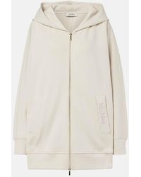 Max Mara - Verbano Cotton Jersey Zip-Up Sweater - Lyst