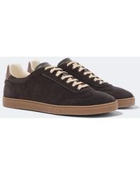 Brunello Cucinelli - Leather-Trimmed Suede Sneakers - Lyst