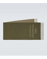 Acne Studios - Bufanda De Lana En Jacquard Con Logo - Lyst