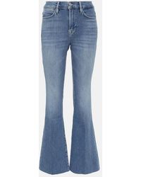 FRAME - Le Easy Flare Raw Fray Flared Jeans - Lyst