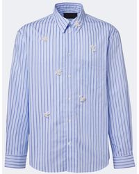 Simone Rocha - Embellished Striped Cotton Poplin Shirt - Lyst