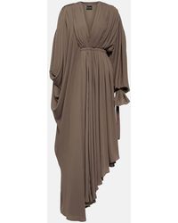 Balenciaga - All-in Asymmetric Crepe Maxi Dress - Lyst