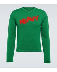 ERL - Embroidered Wool-Blend Sweater - Lyst
