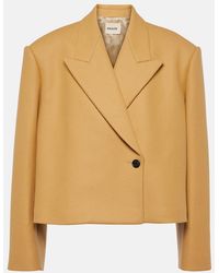 KHAITE - Raymond Cropped Wool-Blend Jacket - Lyst