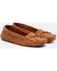 KHAITE - Milly Suede Moccasins - Lyst