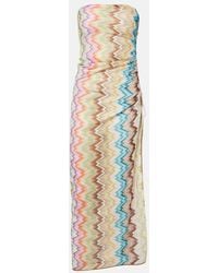 Missoni - Zigzag Gathered Maxi Dress - Lyst