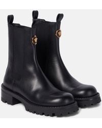 Versace - Chelsea Boots Medusa Aus Leder - Lyst