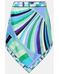 Emilio Pucci - Iride Printed Silk Mini Skirt - Lyst