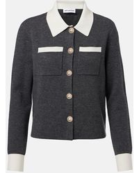 Self-Portrait - Wool-Blend Cardigan - Lyst