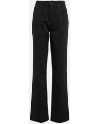 The Row - Carlon Mid-rise Cotton And Linen Pants - Lyst