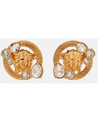 Versace - Medusa Crystal-Embellished Earrings - Lyst